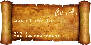 Csech Angéla névjegykártya